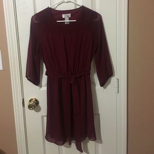 Beautiful Maroon Flowy Dress